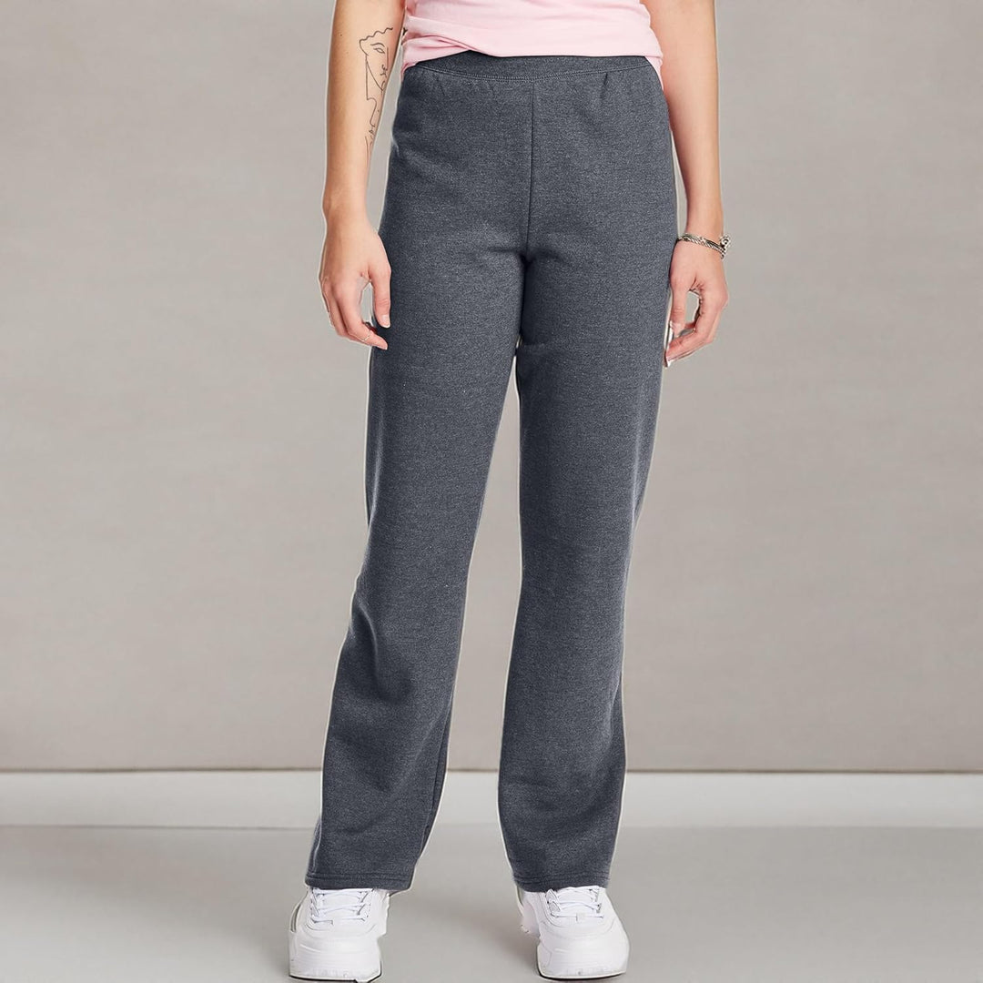 Hanes Damen EcoSmart-Petite Jogginghose mit Offenem Bein Trainingshose, Schiefer-heather