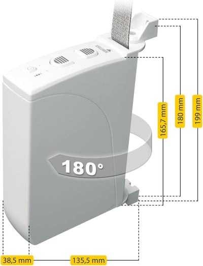 Schellenberg 22735 Elektrischer Gurtwickler Aufputz RolloDrive 35, bis 4 m² Rollladenfläche, für 14