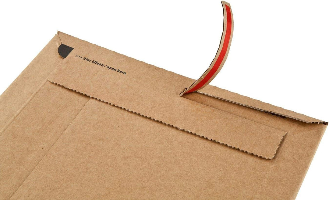 Versandtasche aus Wellpappe Karton mit Selbstklebeverschluss und Aufreissfaden | CP010.06 Innenmass
