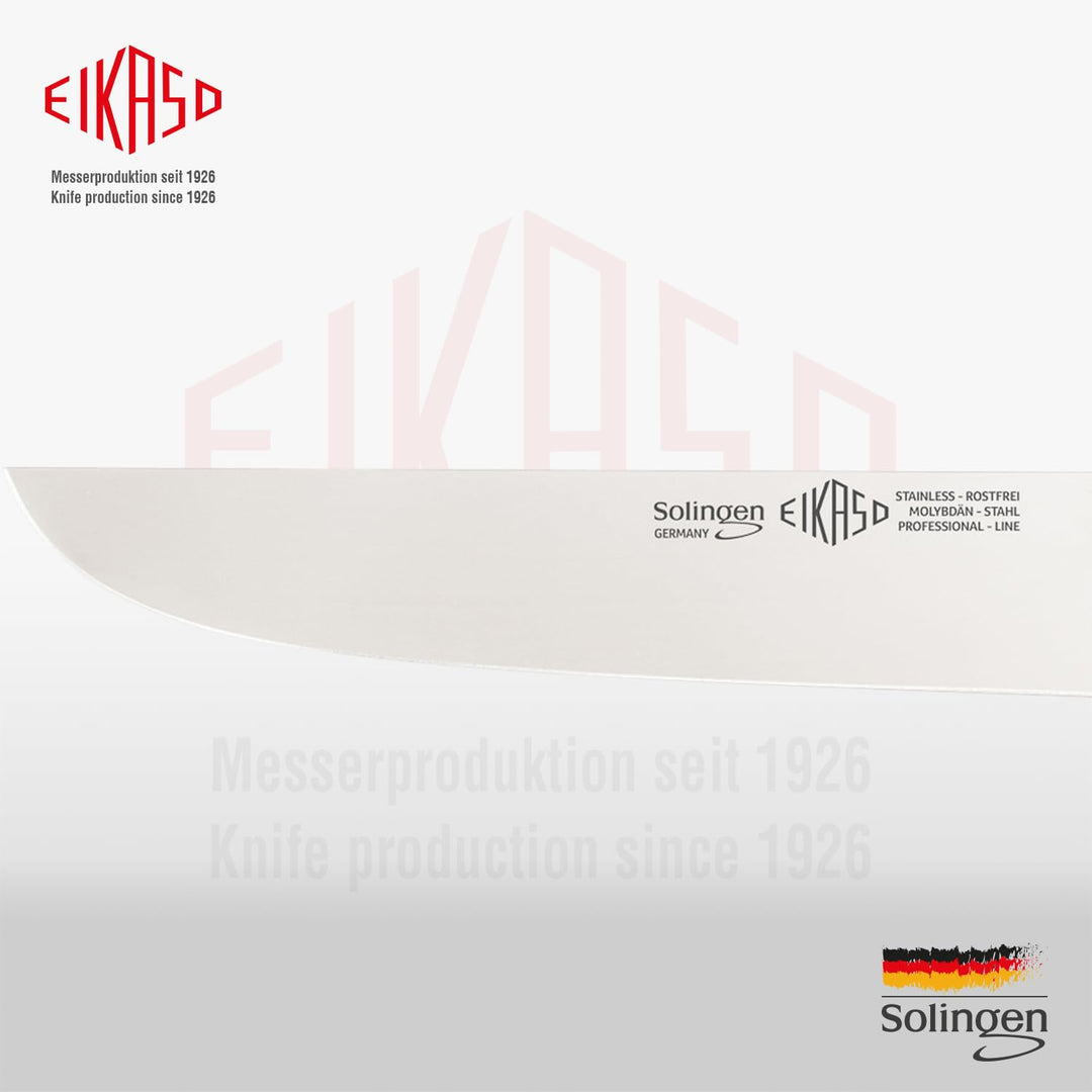 EIKASO Solingen Germany Fleischmesser Blockmesser 40cm Klinge Molybdänstahl 1.4116 aus Solingen Prof