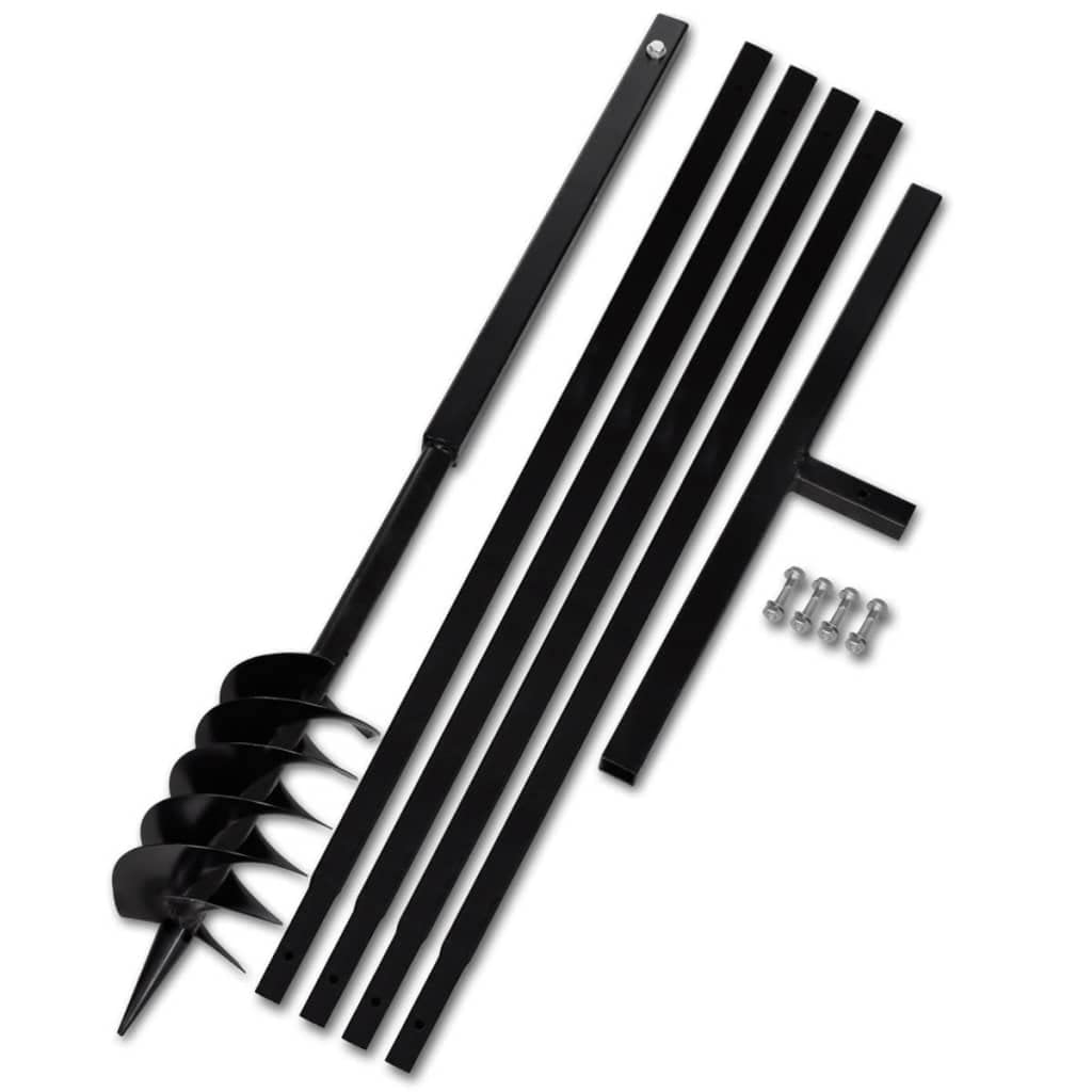 WIFESE Erdbohrer mit Griff 120 mm Verlängerungsrohr 5 m Bohrer Benzin Erdbohrer für Bohrmaschine Bod