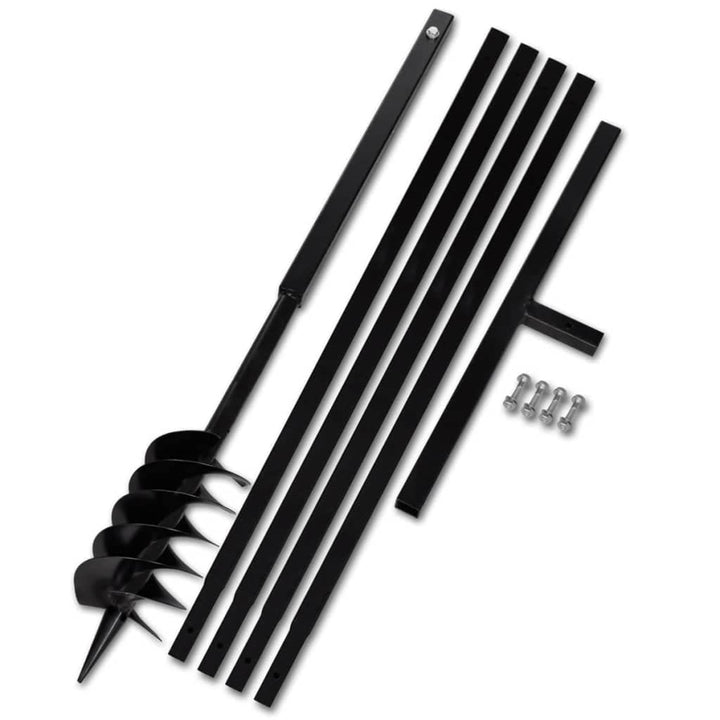 WIFESE Erdbohrer mit Griff 120 mm Verlängerungsrohr 5 m Bohrer Benzin Erdbohrer für Bohrmaschine Bod