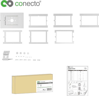 conecto Thekenhalterung für Tablet, mit abschliessbarem Stahlgehäuse für Tab A 10.1 (2019)/ Tab A7/