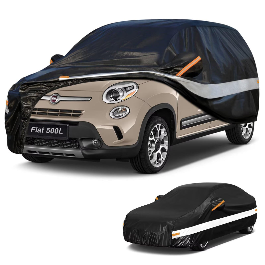 Autoabdeckung Passend für FIAT 500L（2012-2018） 10 Schichten Vollgarage Auto Abdeckplane 100% Wasserd