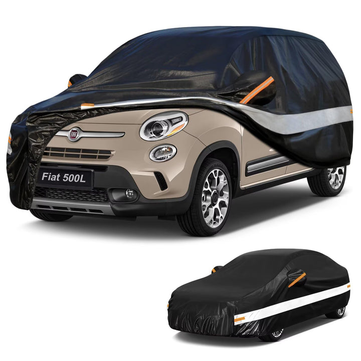 Autoabdeckung Passend für FIAT 500L（2012-2018） 10 Schichten Vollgarage Auto Abdeckplane 100% Wasserd