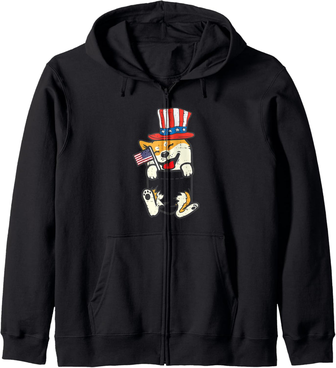 Shiba Inu Doge Akita American USA 4th Of July Fourth Dog Kapuzenjacke