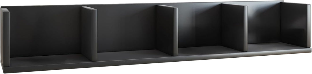 VCM Holz Wandregal Hängeregal Wandboard Regal Honsa Schwarz, Schwarz