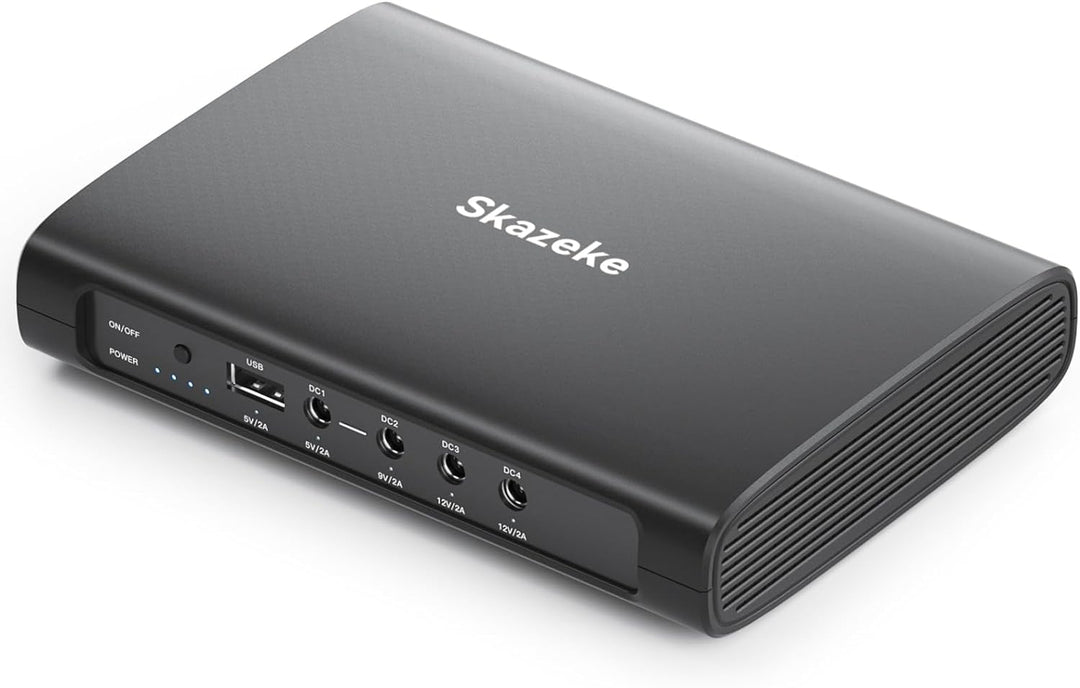 Mini USV,Skazeke 20000mAh Mini UPS mit 5 Ausgängen DC 5V/9V/12V/3A,USB 5V/3A, unterbrechungsfreie WL