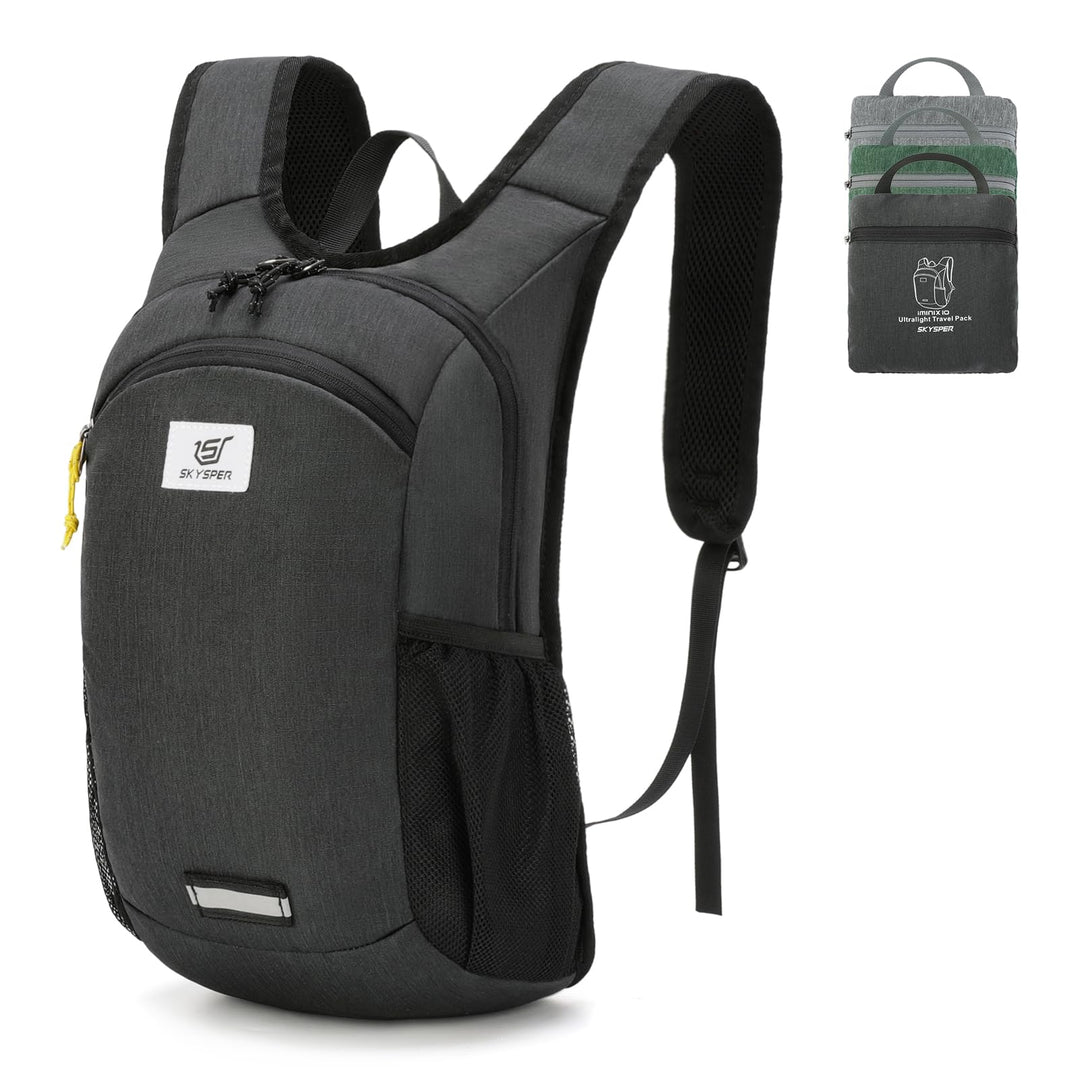 SKYSPER Faltbarer Rucksack 10L Klein Ultraleicht Tagesrucksäcke Wanderrucksack Reisenrucksack Trekki