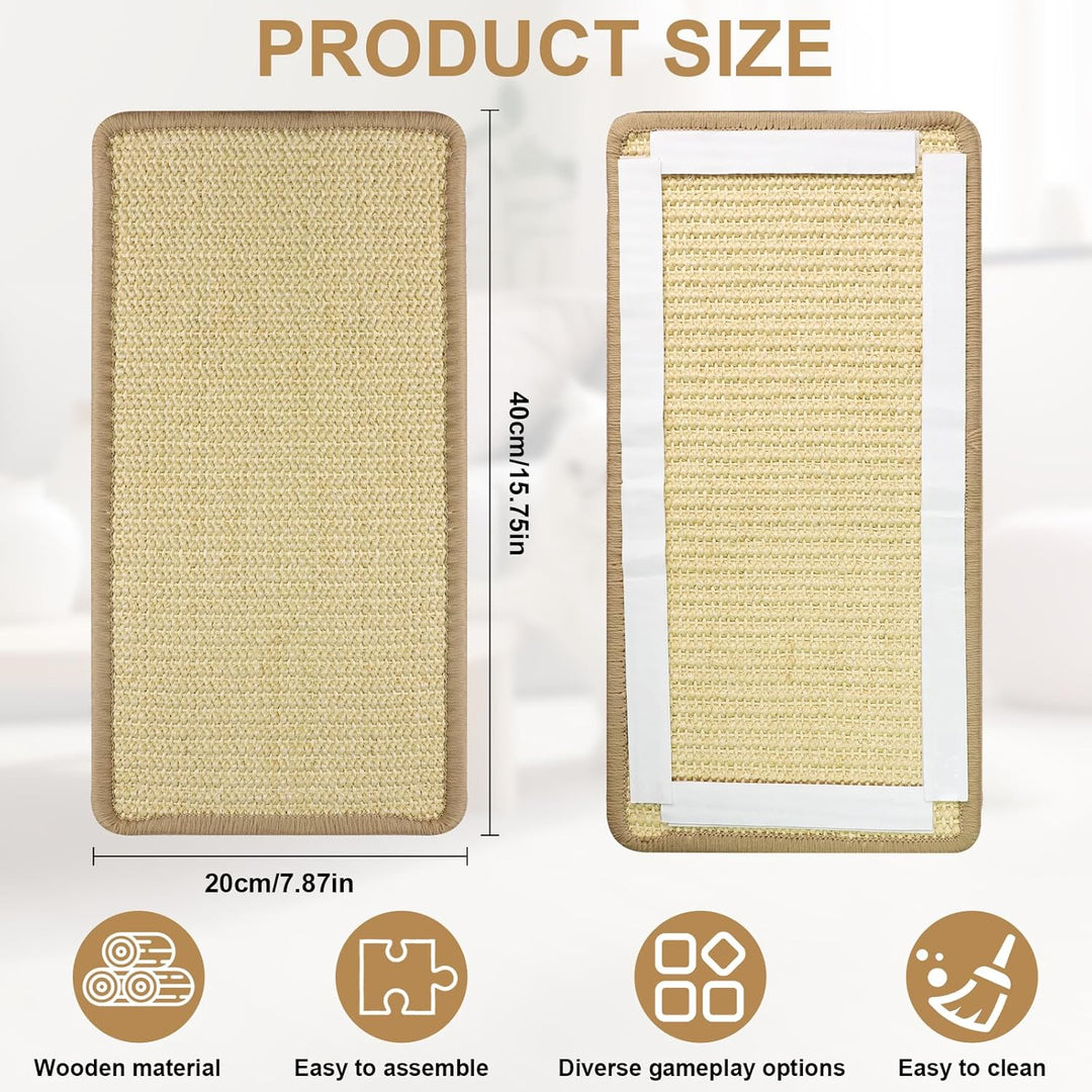 3 Stück Kratzbretter Katze Sisal Kratzmatte Katze Wand 40 x 20 cm Widerstandsfähig Katzen Kratzbrett