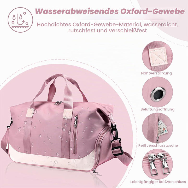 Sporttaschen Reisetasche für Damen Herren, Tasche für Sport Yoga Reisen, wasserdichte Trainingstasch