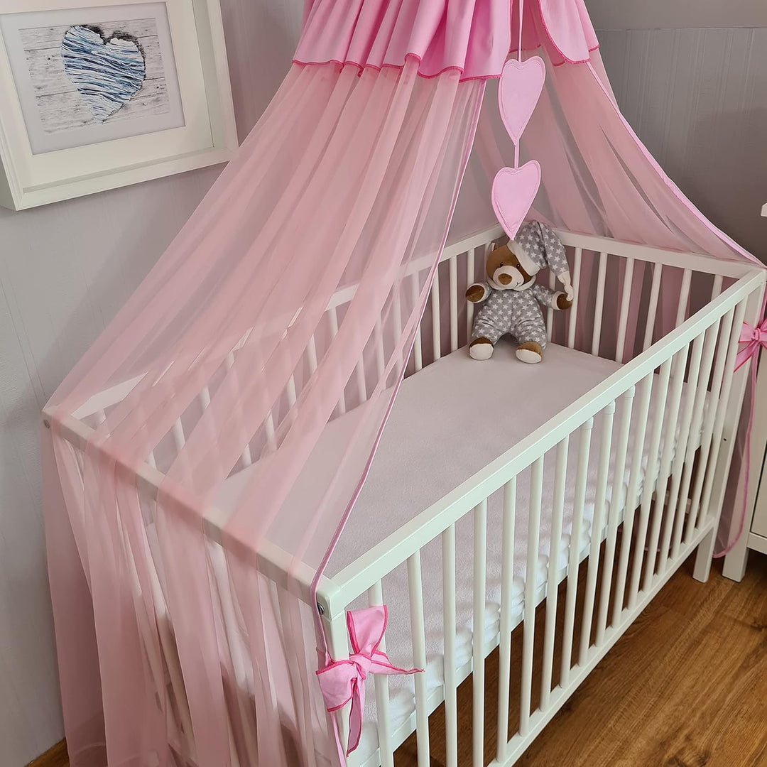 Moskitonetz, Betthimmel Himmel, Vollstoff Chiffon Chiffonhimmel 480cm (Rosa), Rosa