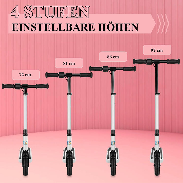 Caroma E Scooter Kinder von 6-14 Jahren, 180W Motor, 16 km/h, E Roller Kinder, Einstellbare Geschwin