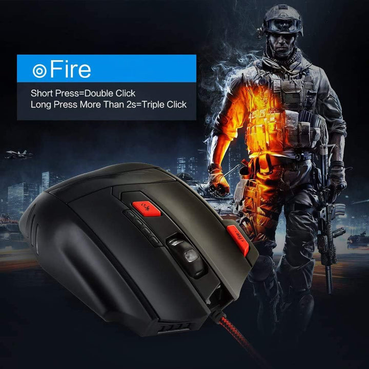 Zelotes T90 Qualität multi-modes LED-Lichtern, 9200 DPI Kabelgebundene USB-Gaming-Maus Computer-Mäus