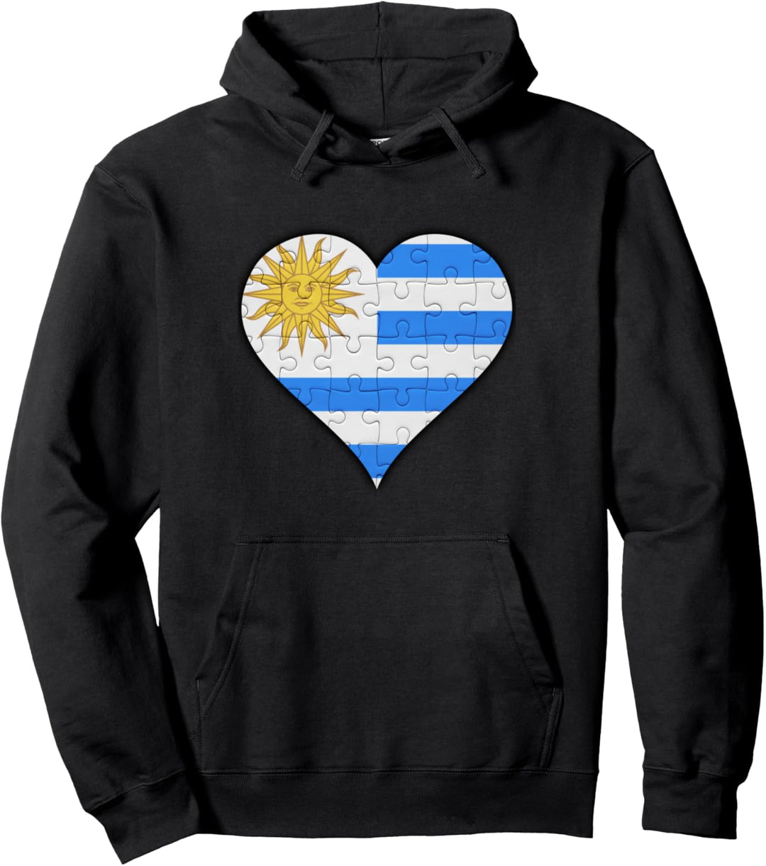 Uruguay Uraguyan Flagge Herz Pullover Hoodie