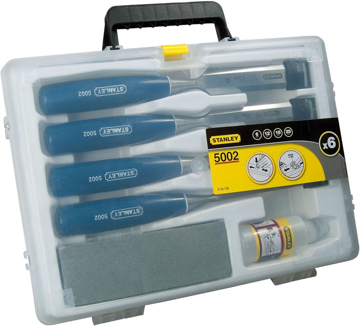 Stanley 5002 Fasenkante MeiÃŸel Satz von 4 & Oilstone Einzelbett, Einzelbett