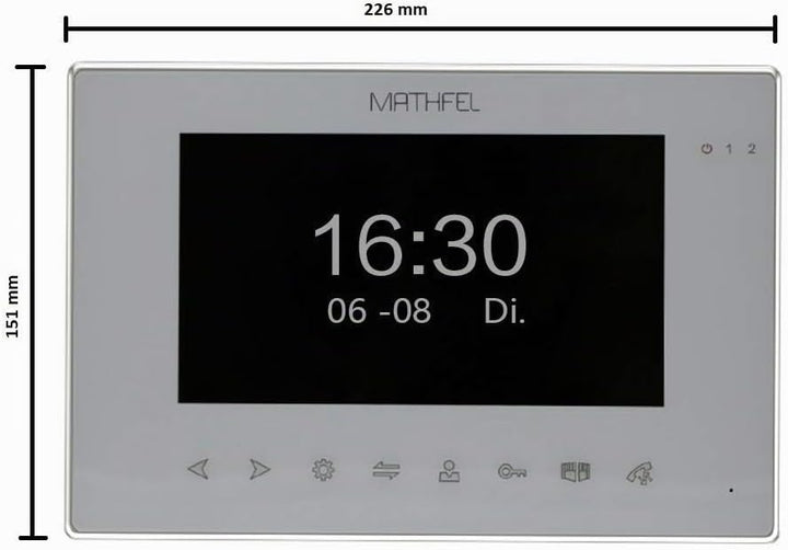MATHFEL 2 Draht Bus Technik 3 Familienhaus Video Türsprechanlage Gegensprechanlage Fischaugenkamera