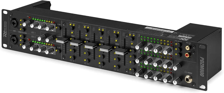 Power Dynamics PDZM800 Audio Mischpult 3-Zonen Mixer für Lautsprecher Installationen - DSP, 5 Input