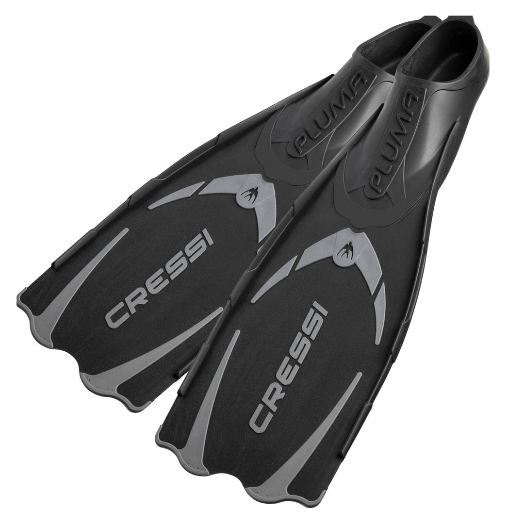 Cressi Pluma / Pluma Bag - Premium Flossen Set Schwarz/Silber 45/46 Single, Schwarz/Silber 45/46 Sin