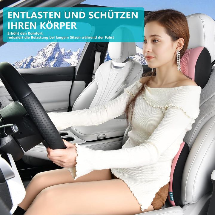 FLORICH Auto Sitzkissen und Lendenkissen Memory Foam Schreibtischstuhl Kissen Ergonomisches Sitzkiss