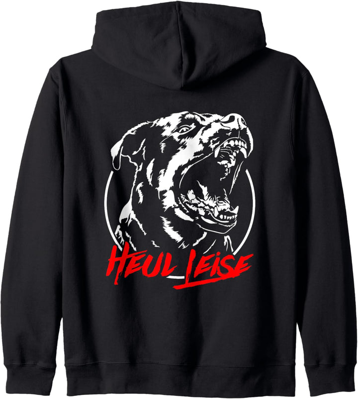 Rottweiler heul leise Hundespruch IGP Hund Hunde Kapuzenjacke