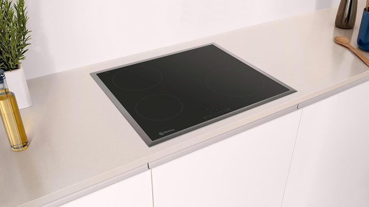 Balay 3EB720XR Ceranfeldplatte, 4 Zonen, grosse Fläche 21 cm, Rahmen