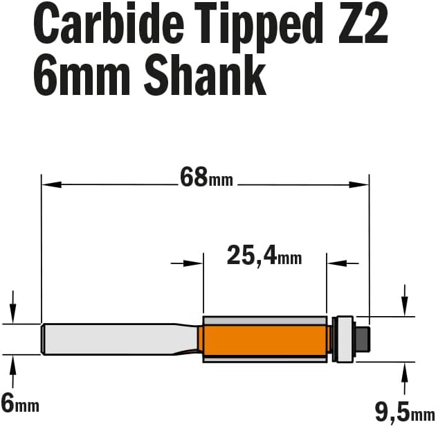 CMT Orange Tools 706.095.11 – Erdbeere für Zusammenfassung HM S 6 D 9.5 x 25