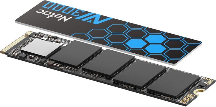 Netac M.2 SSD 500GB Intern - NVMe SSD - PCIE 3.0 M.2 2280 3300 MB/S für PC und Laptop, 3D Nand Schwa
