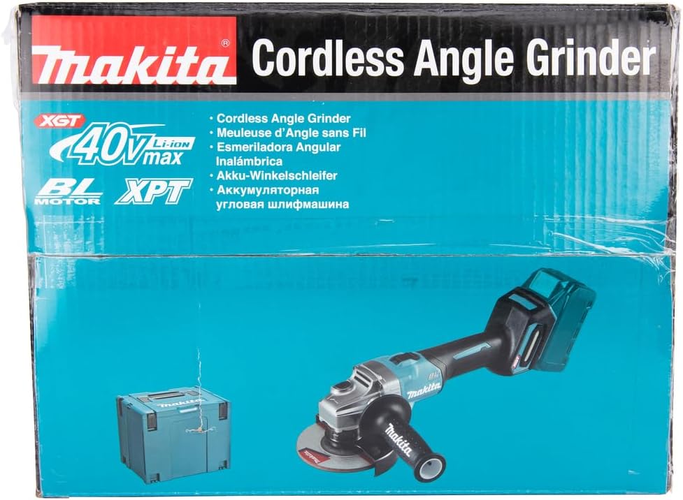 Makita GA005GM201 Akku-Winkelschleifer 40V max. / 4,0 Ah, 2 Akkus + Ladegerät im MAKPAC mit 2 Akkus