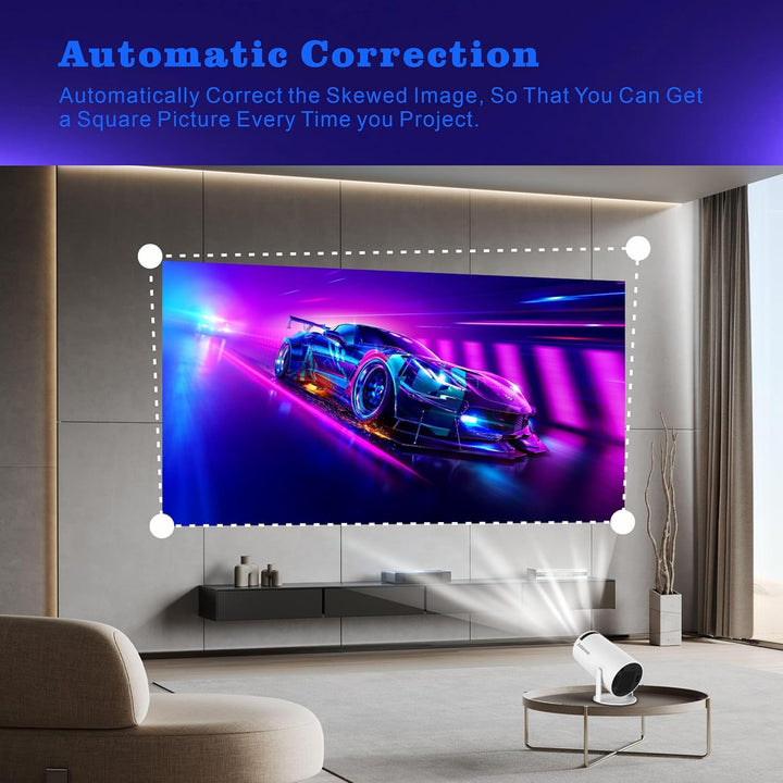 Mini Beamer, Videoprojektor 5G WiFi Bluetooth Projector 4K 200 ANSI Smart Projector.130 Zoll Bildsch