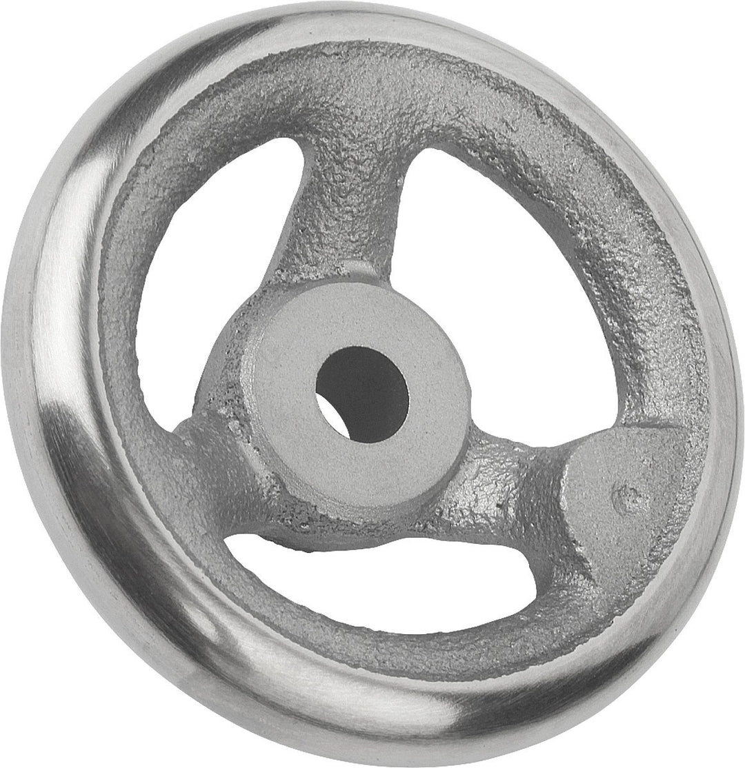 KIPP – Bedienteile | Normelemente K0671.0200X18 Handrad ohne Nut Grauguss, ohne Griff, Komp:Stahl, 1