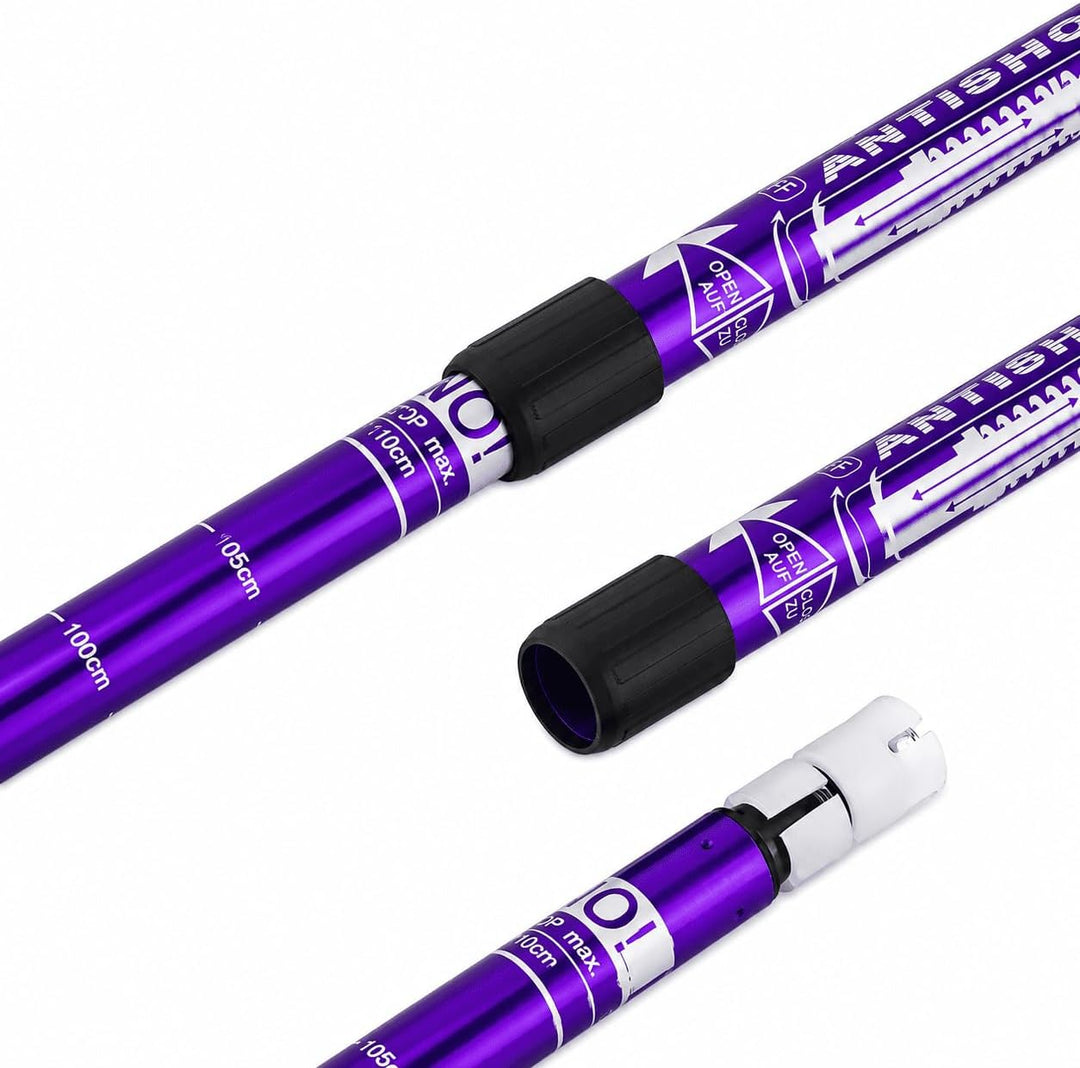 MidGard Teleskop Nordic Walking Stöcke, 50-110 cm höhenverstellbar, Antischock Dämpfung, Wanderstöck