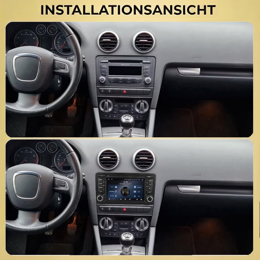 M.I.C. AA38-L2 Android 14 Autoradio mit Navigation: MediaTek MT6765V, 4GB+64GB, 8.8 Zoll QLED Displa