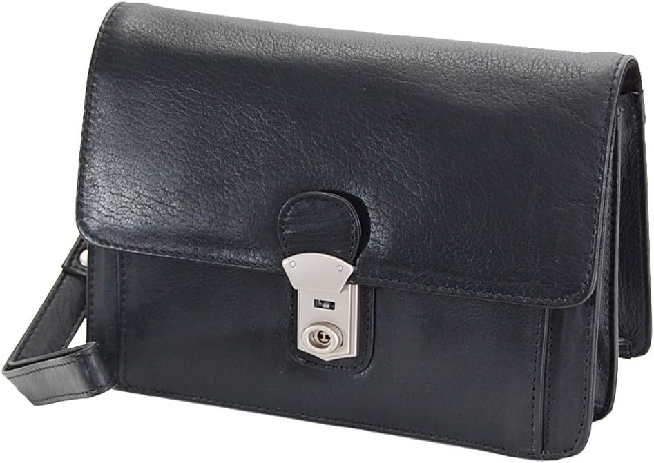 GoBago Branco Business Herren Handgelenktasche Herrentasche Tasche sehr hochwertig Schwarz, Schwarz