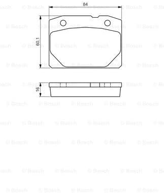Bosch BP1489 Bremsbeläge - Vorderachse - ECE-R90 Zertifizierung - vier Bremsbeläge pro Set