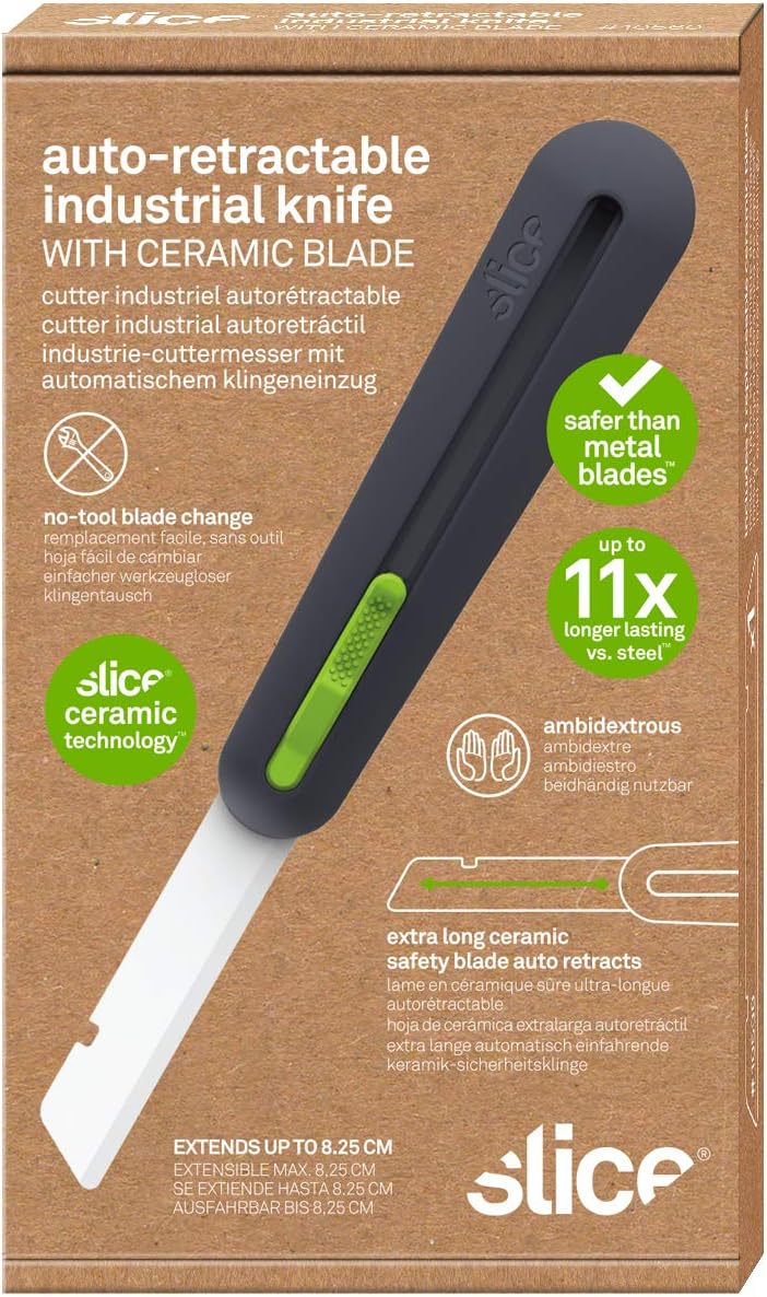 Slice 10560 | Industrie-Cuttermesser mit automatischem Klingenrückzug | robuster Griff aus glasfaser