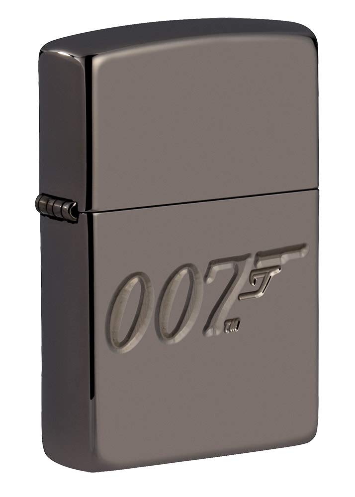 Zippo, James Bond-Feuerzeug, offizielles Lizenzprodukt, windsicher, langlebig, Schwarz