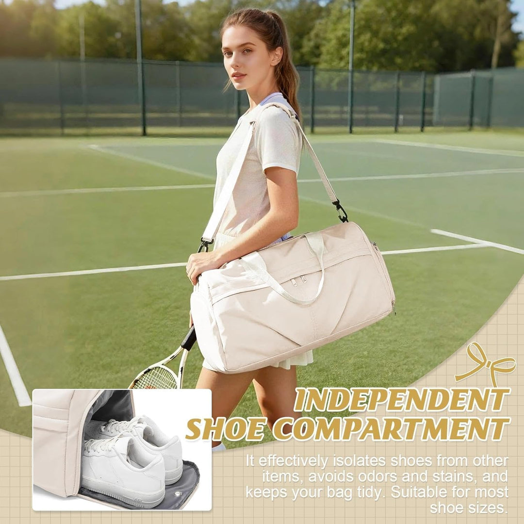 HYC00 Sport Duffel Bag Damen Sporttasche mit Schuhfach Reisetasche Damen Weekender Travel Bag Handge