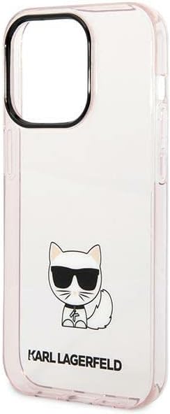 KARL LAGERFELD KLHCP14LCTTRI hülle für iPhone 14 Pro 6,1" hardcase rosa/pink Transparent Choupette B