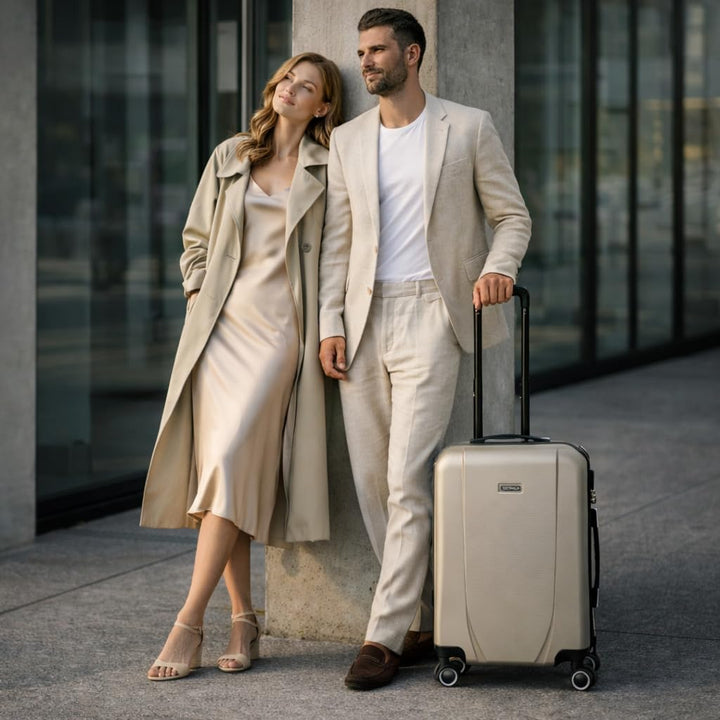ITACA - Trolley Handgepäck Cabin Trolley Koffer Reisekoffer Hartschalenkoffer mit Zahlenschloss - Ka