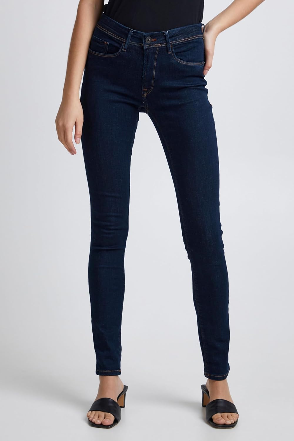 ICHI IHERIN IZARO Light Blue Bleached Damen Jeans Denim Hose mit Stretch Enger Schnitt 26W / 32L Bla