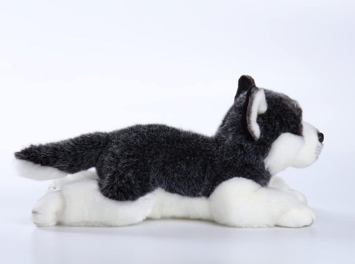 CU-MATE Sibirischer Husky-Stoffhund, Tiersimulation, realistisch und lebensecht, weich, handgefertig