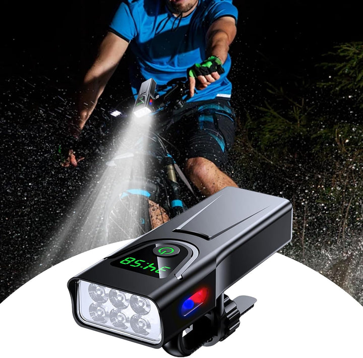 Fahrradlicht, wiederaufladbar, wasserdicht, hell, mit 5 Modi, Vorderlicht, 1000 Lumen und Akku mit 5