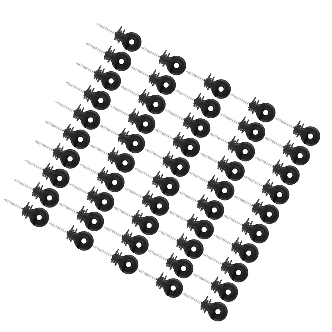 50 Pcs Ringisolator, Schwarz Schraube In Ring Isolatoren Ringisolator duchgehender Weidezaun Ringiso