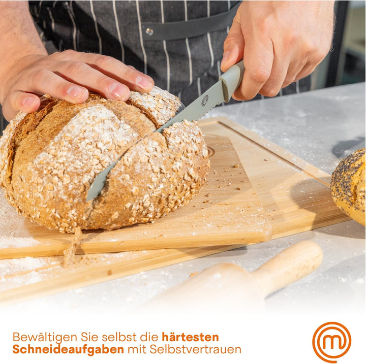 MasterChef Messerset, Küchenmesser Set ink. Kochmesser, Gemüsemesser, Schälmesser, Schneidemesser &