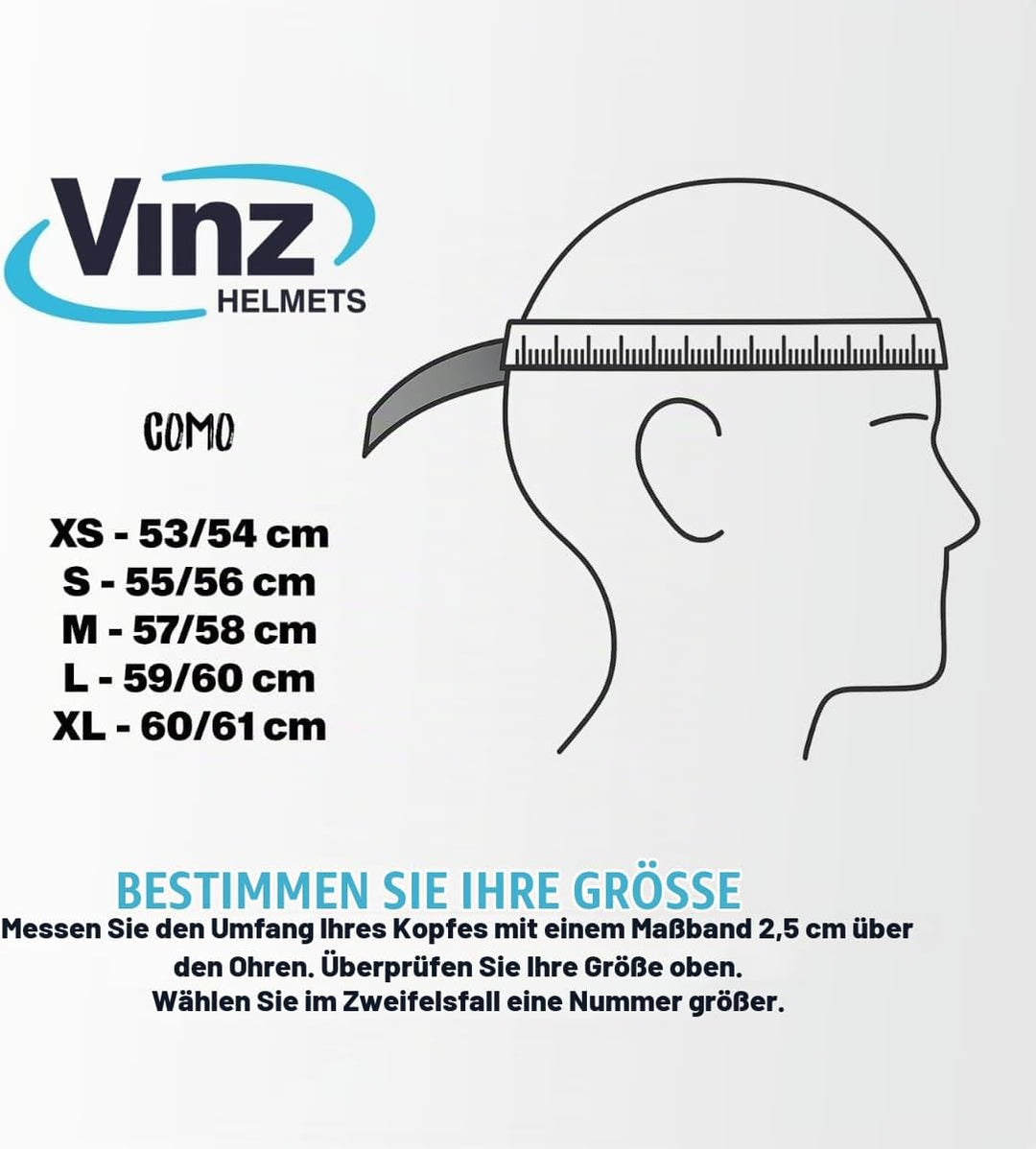 VINZ Como Jethelm mit Visier ECE 22.06 Zertifiziert | Roller Helm Mopedhelm Für Motoroller &amp; Vespa |