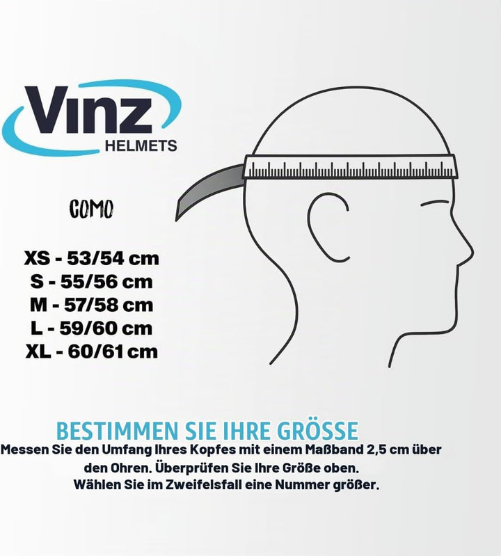 VINZ Como Jethelm mit Visier ECE 22.06 Zertifiziert | Roller Helm Mopedhelm Für Motoroller &amp; Vespa |