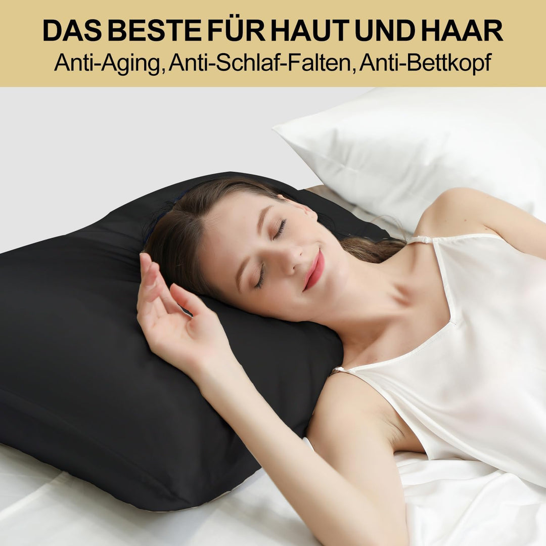 ZIMASILK Kissenbezug aus 100% Seide für Haare und Haut. Doppelseitige 19 Momme Reine Maulbeerseide K