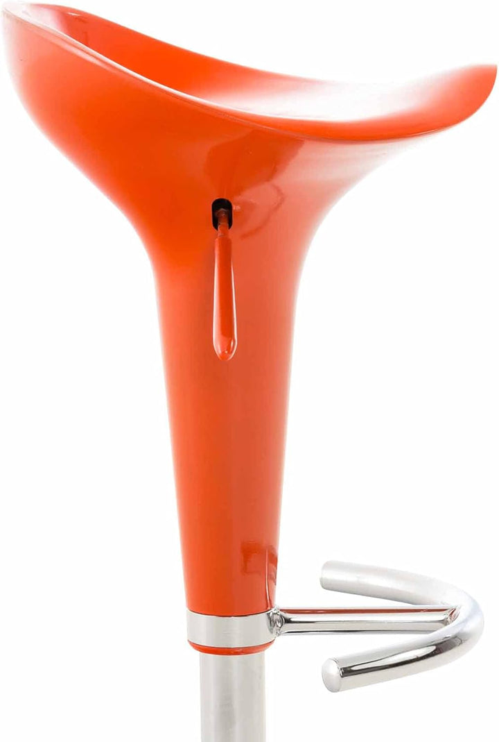 CLP Barhocker Saddle mit drehbarem Kunsttoffsitz und Fussablage I Höhenverstellbarer Hocker mit Meta