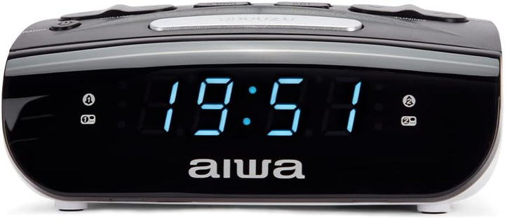 RADIO RELOJ DESPERTADOR AIWA CR-15BK DOBLE FM Alarm